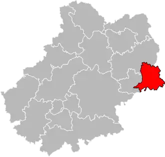 Locatie van het kanton