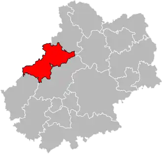 Locatie van het kanton