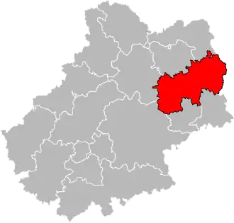 Locatie van het kanton