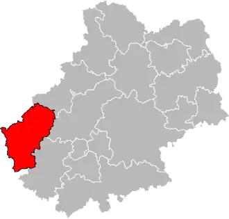 Locatie van het kanton