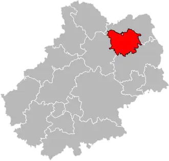 Locatie van het kanton