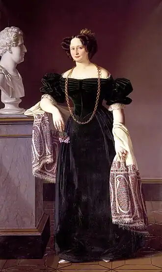 Caroline Amalia van Augustenburg. Portret van Louis Aumont, 19e eeuw.