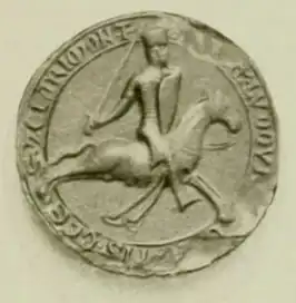 Het zegel van Lodewijk van Champagne, graaf van Blois.