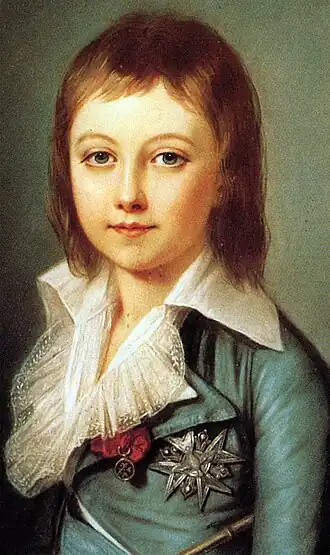 Portret van dauphin Lodewijk Karel van Frankrijk (1792), Alexander Kucharsky, Kasteel van Versailles