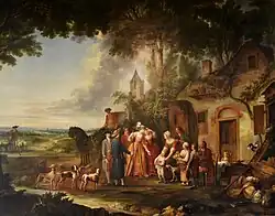 Het bezoek aan de boerderij van Louis Joseph Watteau in het museum