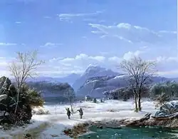 Hunters in a Winter Landscape, 1856