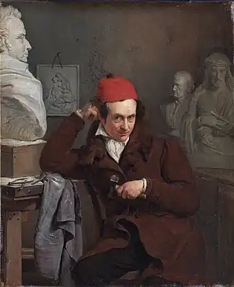 Royer in zijn atelier (1830, Charles van Beveren)