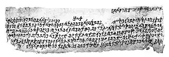 Kharoṣṭhī-manuscript uit het koninkrijk van Shanshan