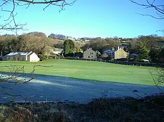 Het centrale cricketveld van Low Bradfield