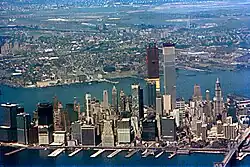 Luchtfoto Lower Manhattan 1971. Ongeveer zelfde tijdvak als foto 2.