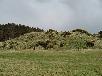Plaats waar Lowick Castle vermoedelijk gestaan heeft
