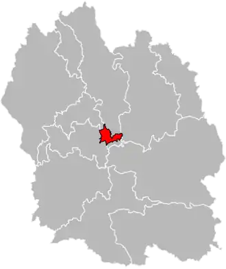 Locatie van het kanton