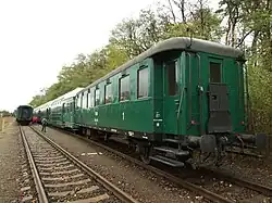 Rijtuig type 'Rybák' van de ČSD te Lužná u Rakovníka.