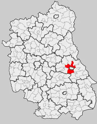 Ligging in het woiwodschap