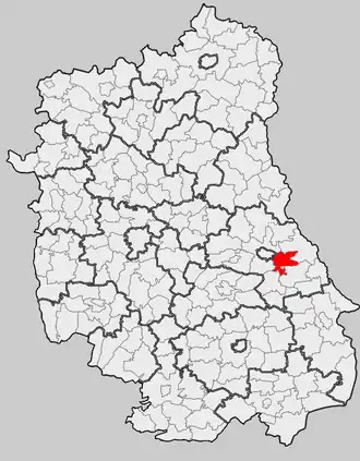 Ligging in het woiwodschap