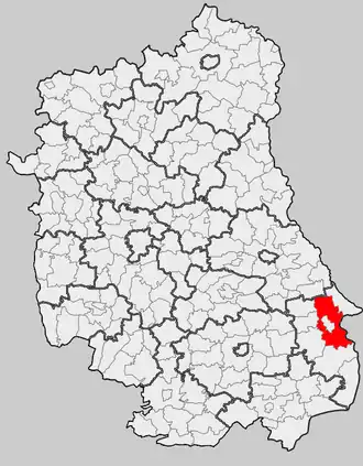 Ligging in het woiwodschap