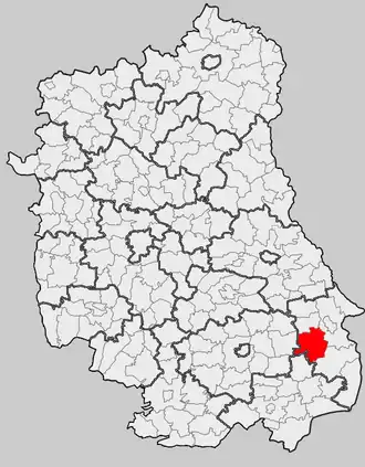 Ligging in het woiwodschap