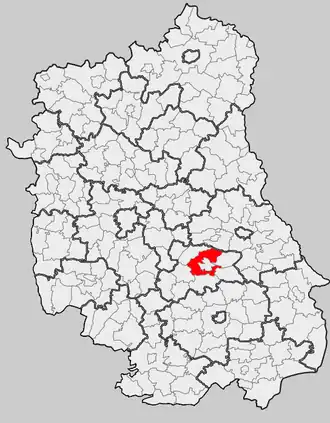 Ligging in het woiwodschap