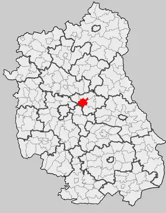 Ligging in het woiwodschap