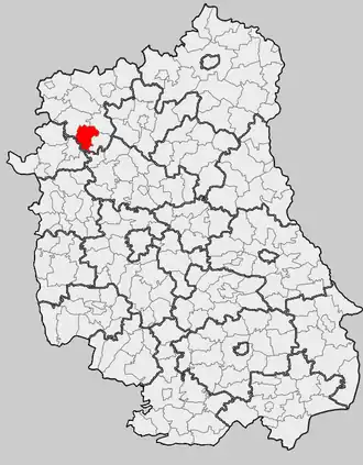 Ligging in het woiwodschap