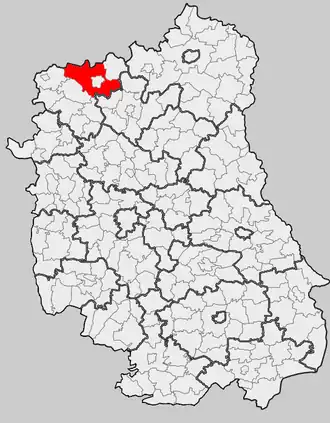 Ligging in het woiwodschap