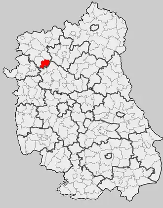 Ligging in het woiwodschap