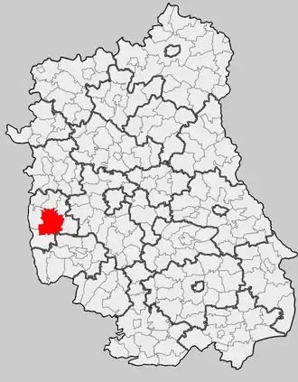 Ligging in het woiwodschap