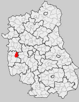 Ligging in het woiwodschap