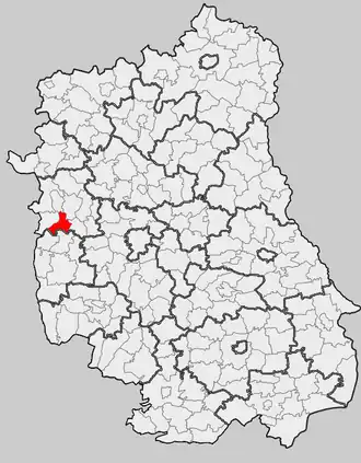 Ligging in het woiwodschap