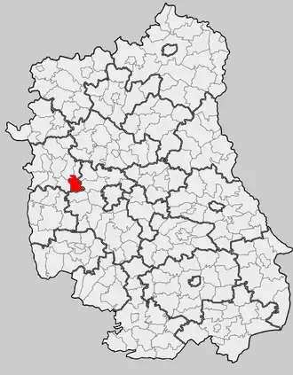 Ligging in het woiwodschap