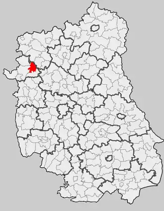 Ligging in het woiwodschap