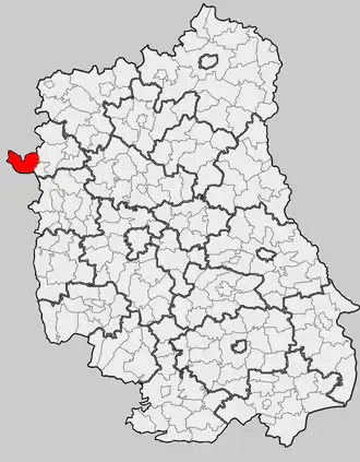 Ligging in het woiwodschap