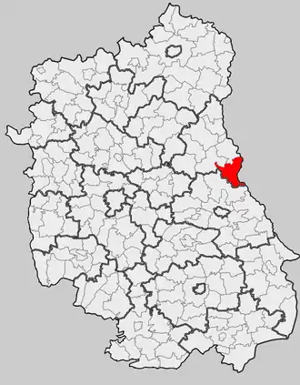 Ligging in het woiwodschap