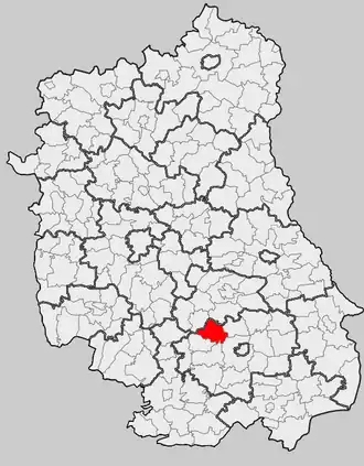 Ligging in het woiwodschap