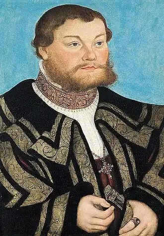 Portret van Johan IV van Anhalt door Lucas Cranach de Oudere, 1532.