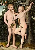 Lucas Cranach de Oudere: Adam en Eva