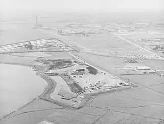 Luchtfoto vuilstortplaats in 1975