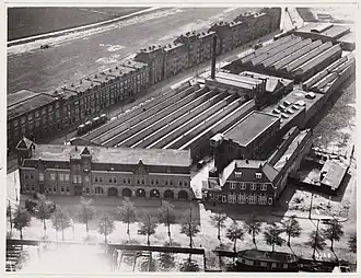 Luchtfoto van de fabriek