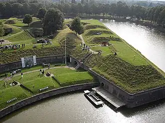 Bastion Turfpoort uit de lucht