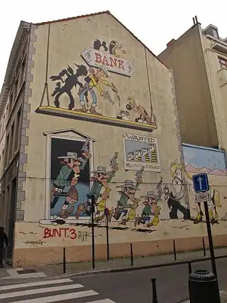 Stripmuur Lucky Luke in Brussel