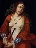 Zelfmoord van Lucretia (ca. 1530) Meester van het Heilig Bloed