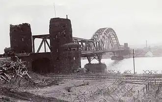 De brug in maart 1945