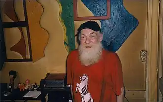 Ludo Mich in zijn atelier in de Kleine Beerstraat, Antwerpen (2019)