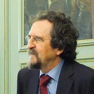 Ludo Permentier op het Groot Dictee.