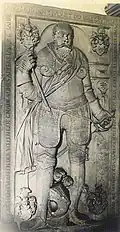 Grafsteen in de kerk van Zichtau Ludolf XIII von Alvensleben, overleden in 1610