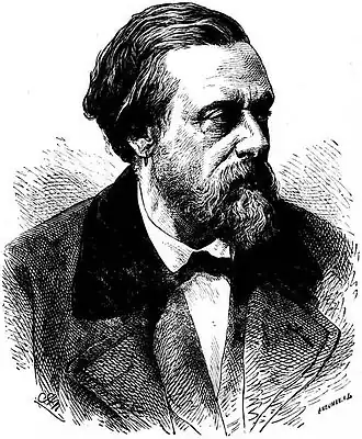 Ludwig Bohnstedt. Gravure. Afkomstig uit Gartenlaube (1872).