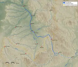 Kaart van het Ludwigskanal