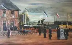 Opening van de lijn in Bexbach in 1849