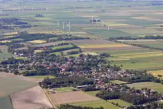 Luchtfoto van Holßel uit 2012