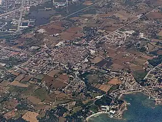 Luchtfoto van de oude stad